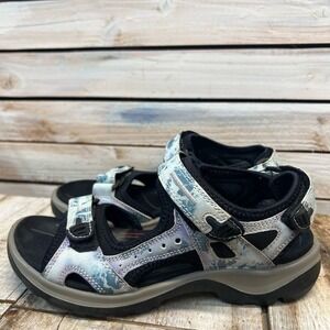 Ecco Offroad Yucatan Sandals Women's Size 37 EU 6 US Blue Gray Outdoor Hiking